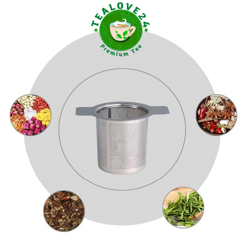 Edelstahl Teesieb mit Deckel teesieb