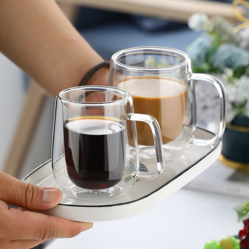 Glastasse aus Borosilikatglas - Doppelwandig 4 Grössen