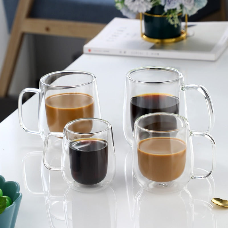 Glastasse aus Borosilikatglas - Doppelwandig 4 Grössen