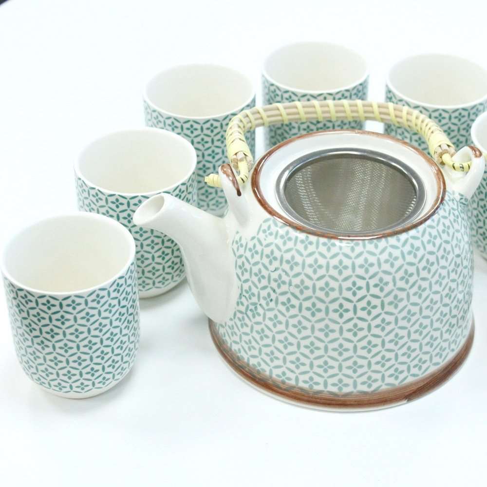 Teekannen-Set "Mosaic" Grün Keramik Teekanne