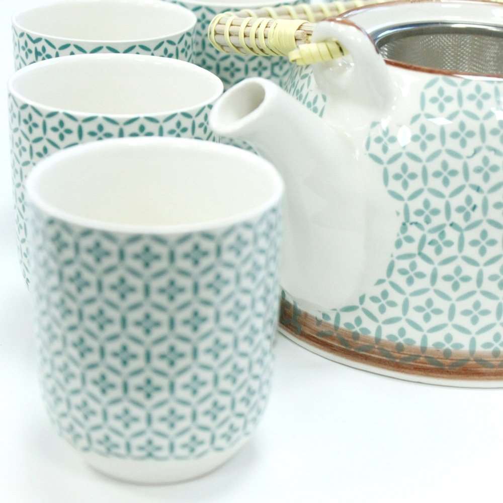 Teekannen-Set "Mosaic" Grün Keramik Teekanne