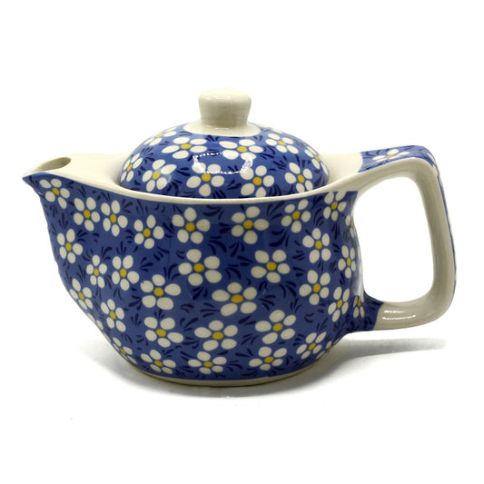 Kleine Kräuterteekanne - Gänseblümchen blau