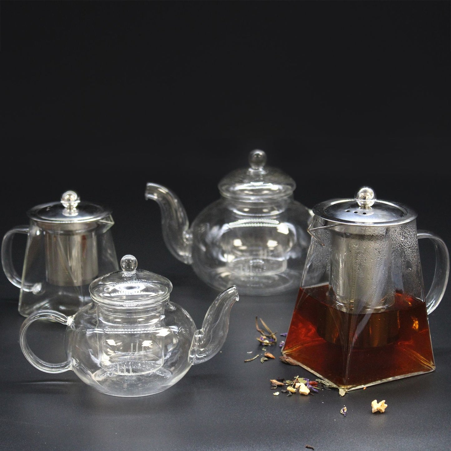 Glass Teekanne mit Edelstahlsieb - Contemporary - 550ml