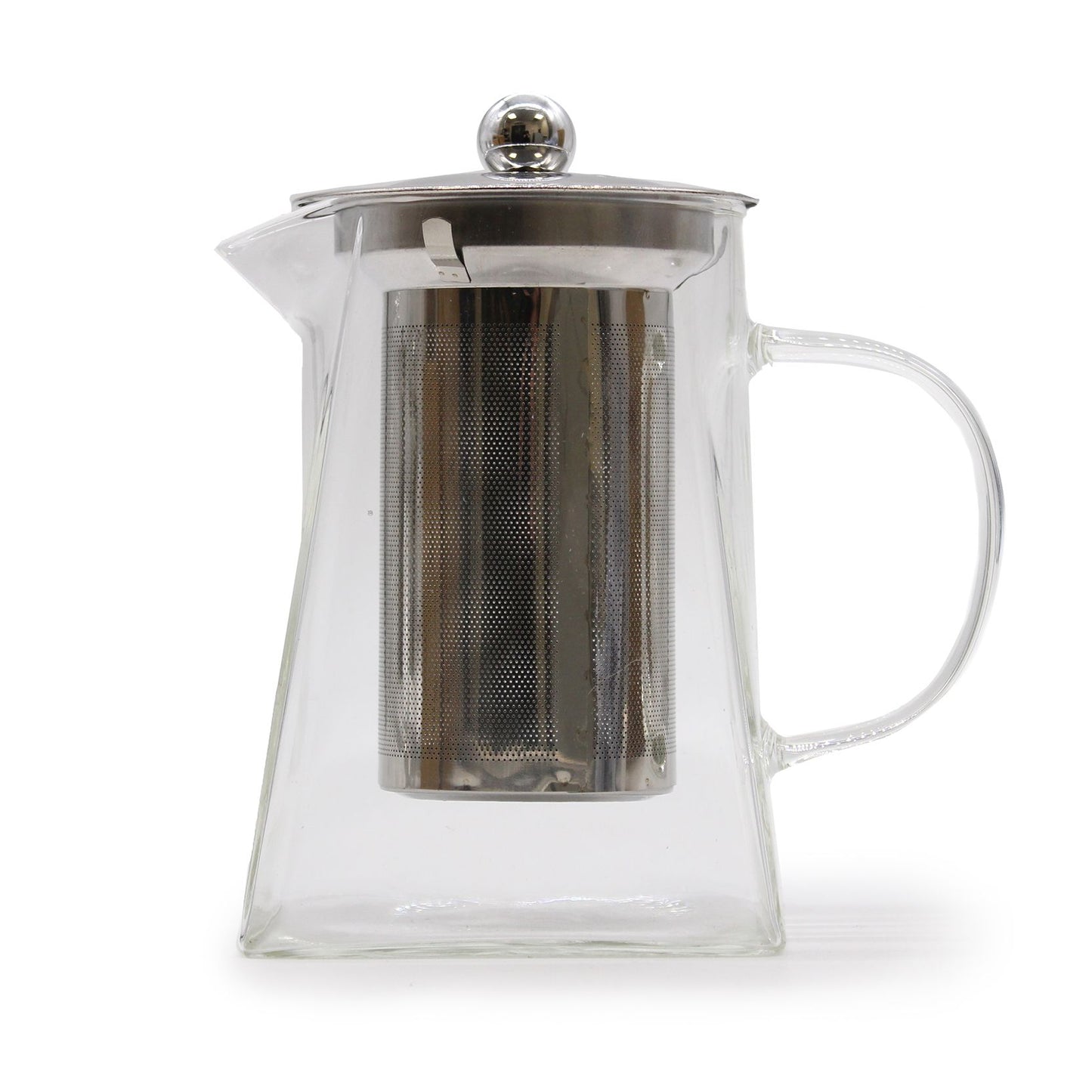 Glass-Teekanne mit Edelstahlsieb - Tower Shape - 750ml