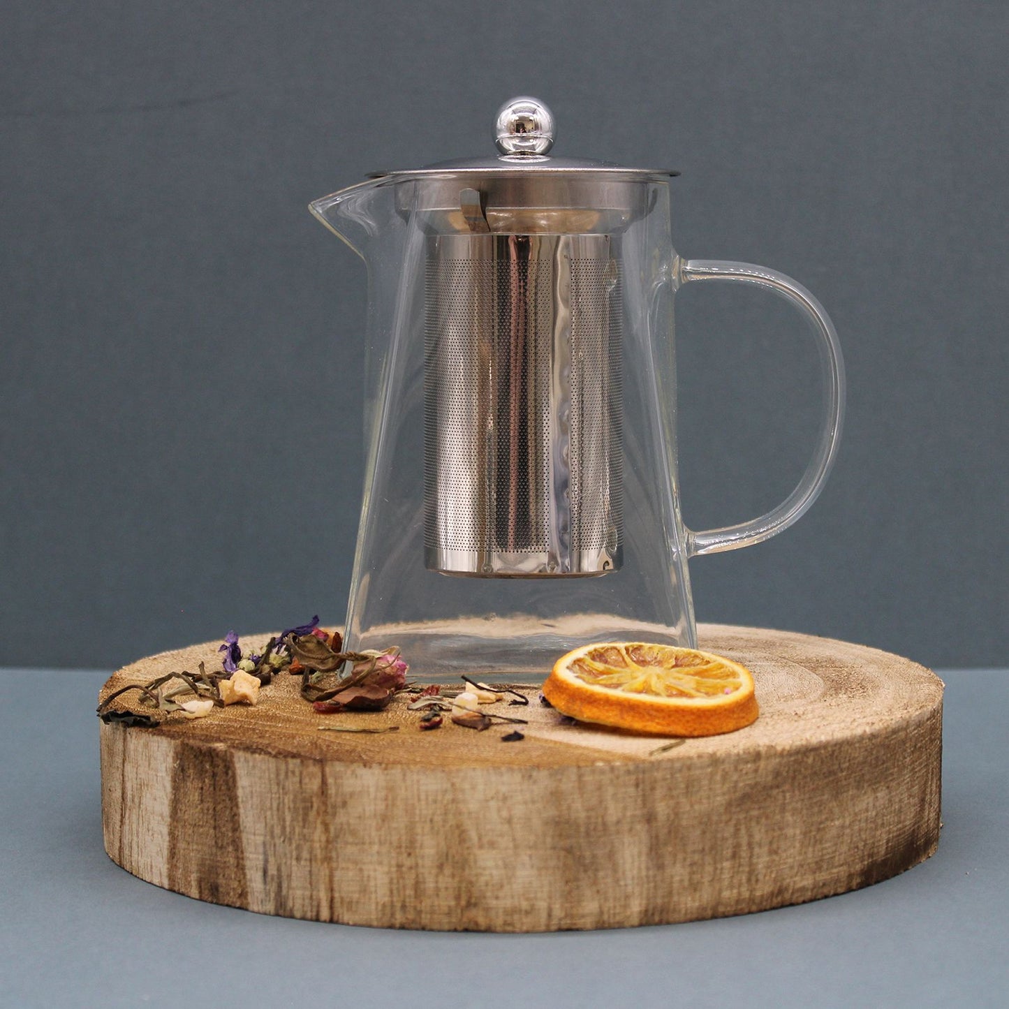 Glass-Teekanne mit Edelstahlsieb - Tower Shape - 750ml