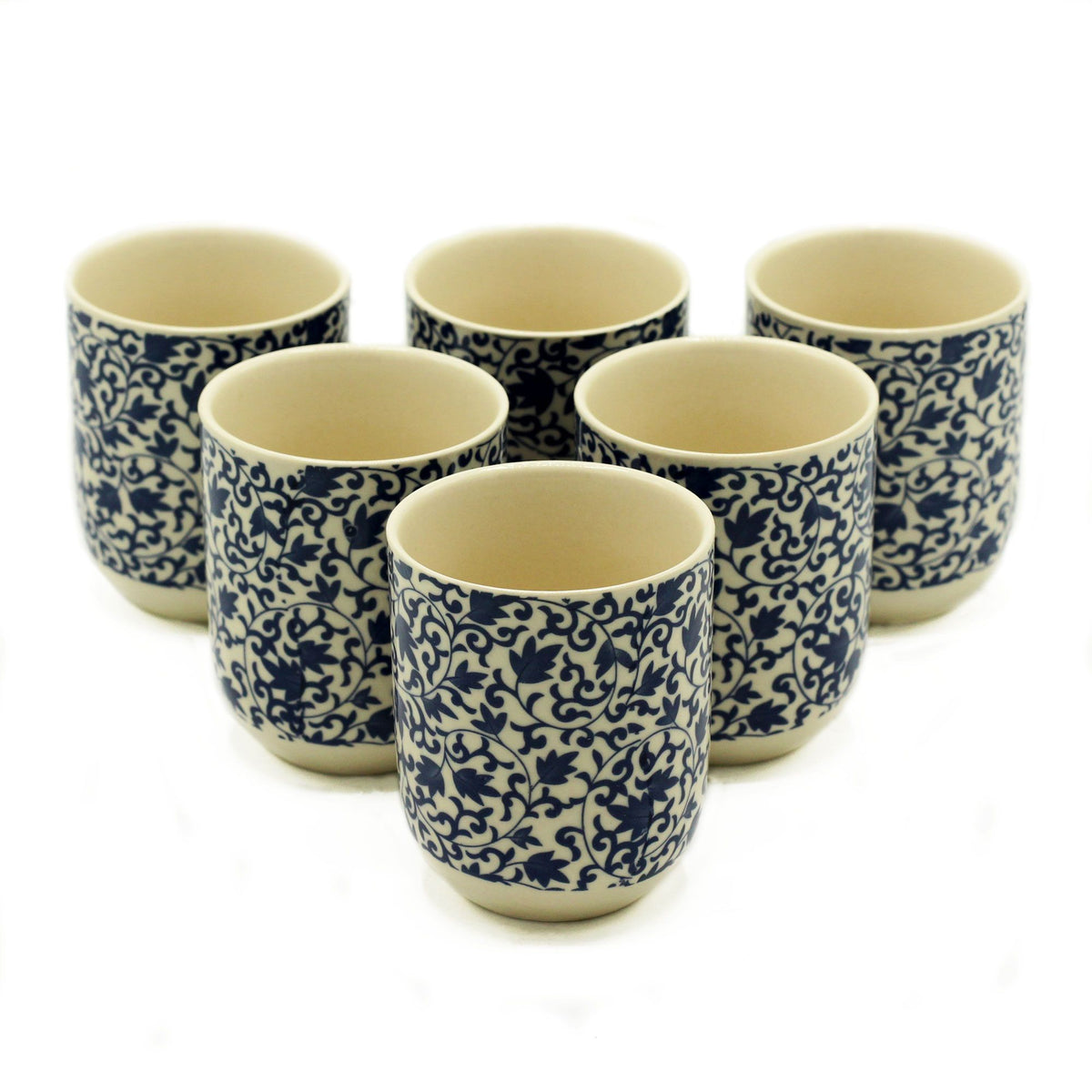 Tee-Set Glas-Keramik-Tassen und Kanne-Grenzland-Genuss