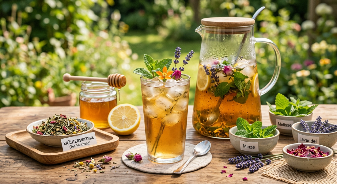 „Kräutersinfonie“ Fresh Iced Tea"  Mal kein Früchtetee als kalte Erfrischung...