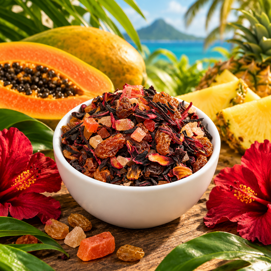 Früchtetee Karibik – Hibiskus, Ananas & Papaya