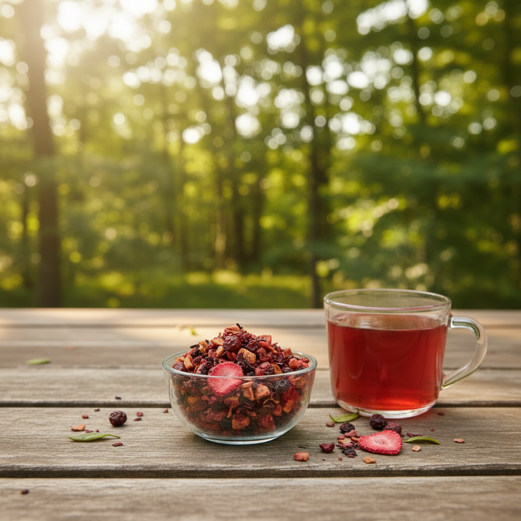 Früchtetee Waldbeere – Brombeere, Himbeere & Hibiskus | Grenzland-Genuss