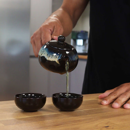 Herbal Black Glaze Teekannen-Set