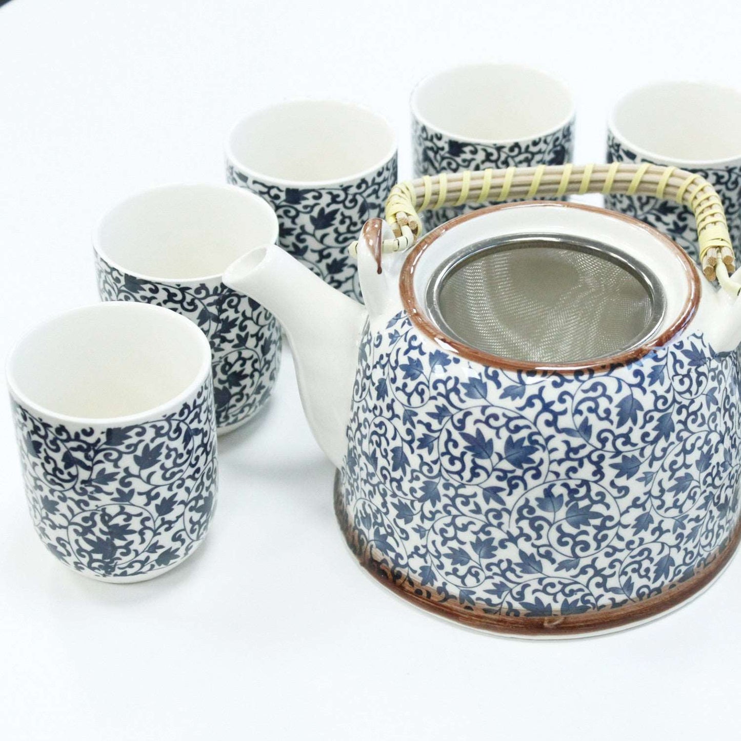 Teekannen-Set "Pattern" Blau Keramik - www.tealove24.de