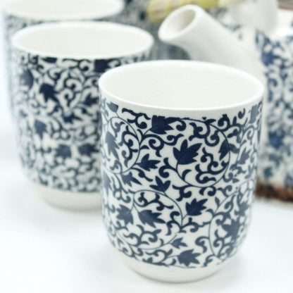 Teekannen-Set "Pattern" Blau Keramik - www.tealove24.de