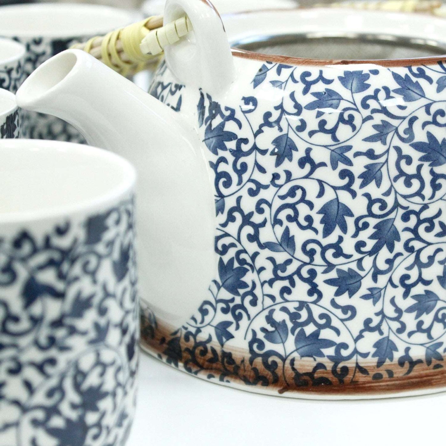 Teekannen-Set "Pattern" Blau Keramik - www.tealove24.de