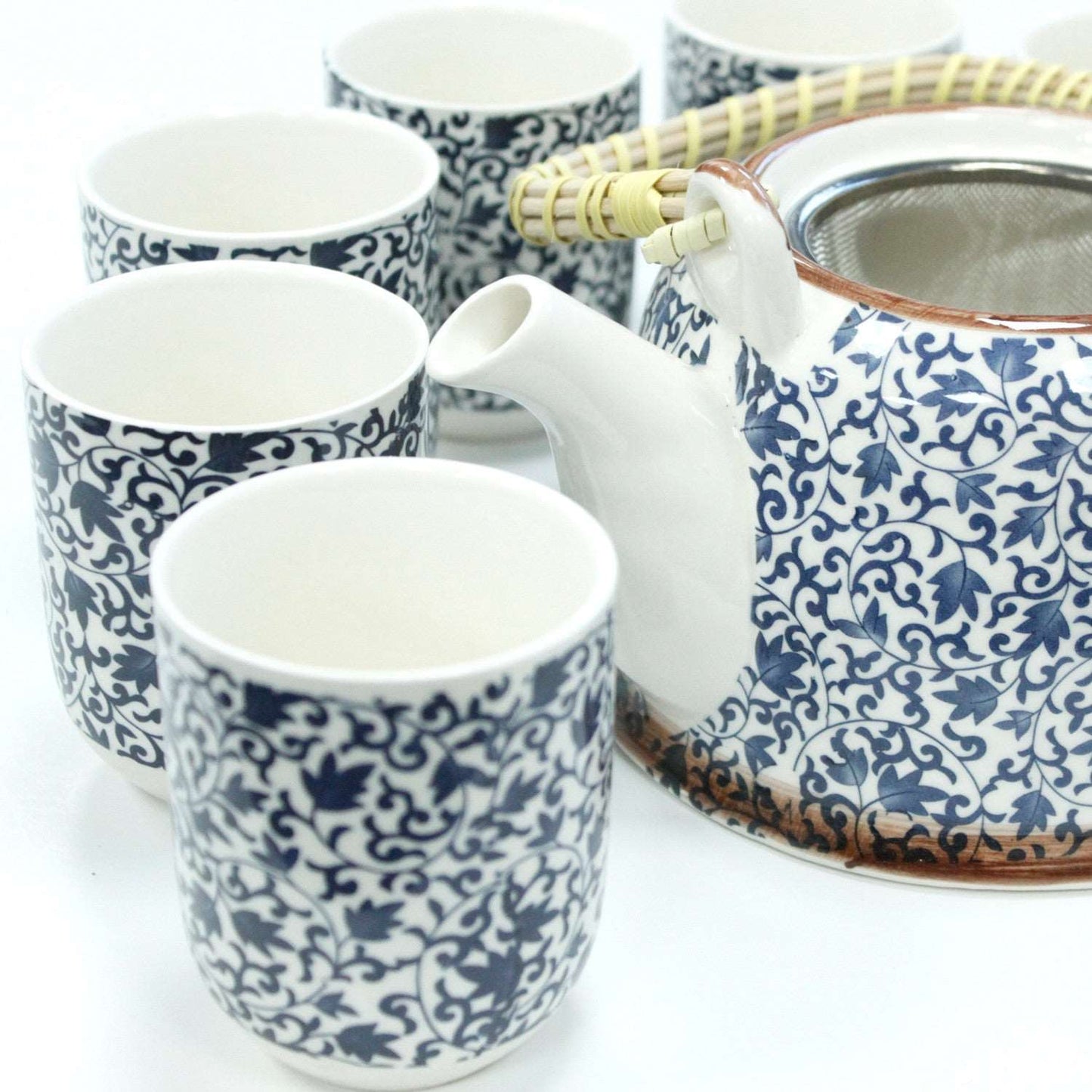 Teekannen-Set "Pattern" Blau Keramik - www.tealove24.de