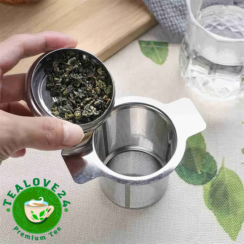 Edelstahl Teesieb mit Deckel teesieb 