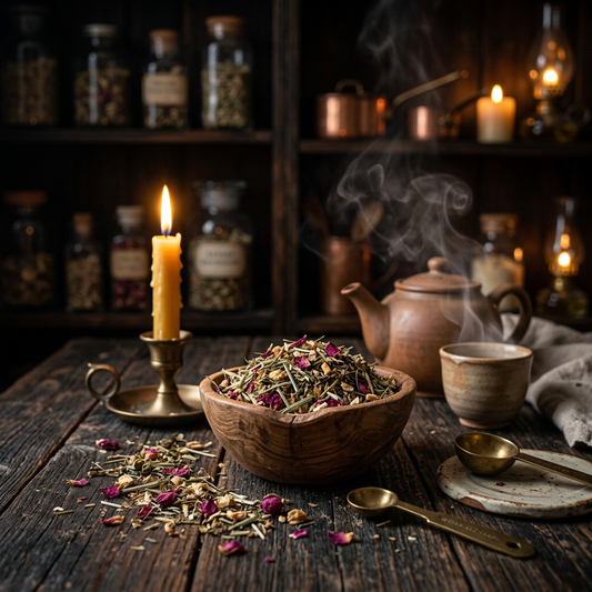 Kräuterhexe Ayurveda-Kräutertee – Tulsi, Ingwer & Grapefruit-Orange-Tee-Grenzland-Genuss