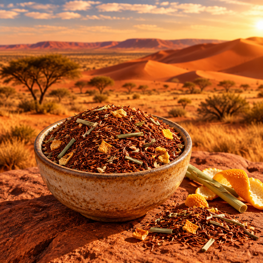 Rooibos Lemon-Ingwer Kalahari-Sonne – Koffeinfrei & Wärmend