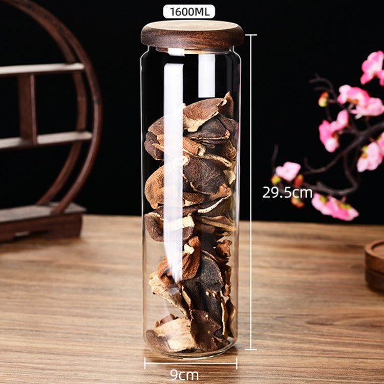 Glasgefäß mit Holzdeckel für Kaffee,Tee