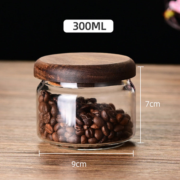 Glasgefäß mit Holzdeckel für Kaffee,Tee