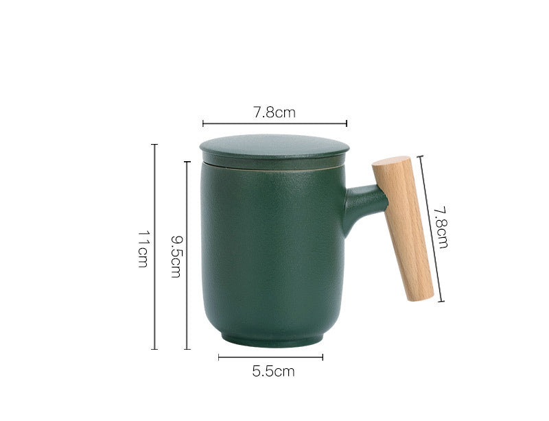 Teebecher mit Filter und Deckel in 6 Farben
