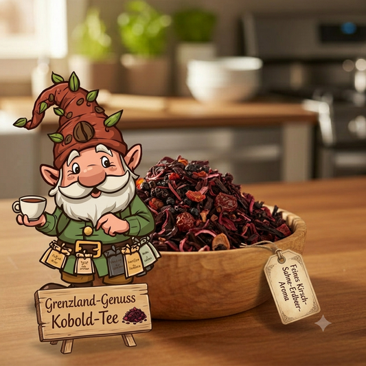 Kobold-Tee – Magischer Früchtetee mit Kirsch-Sahne-Erdbeer-Aroma