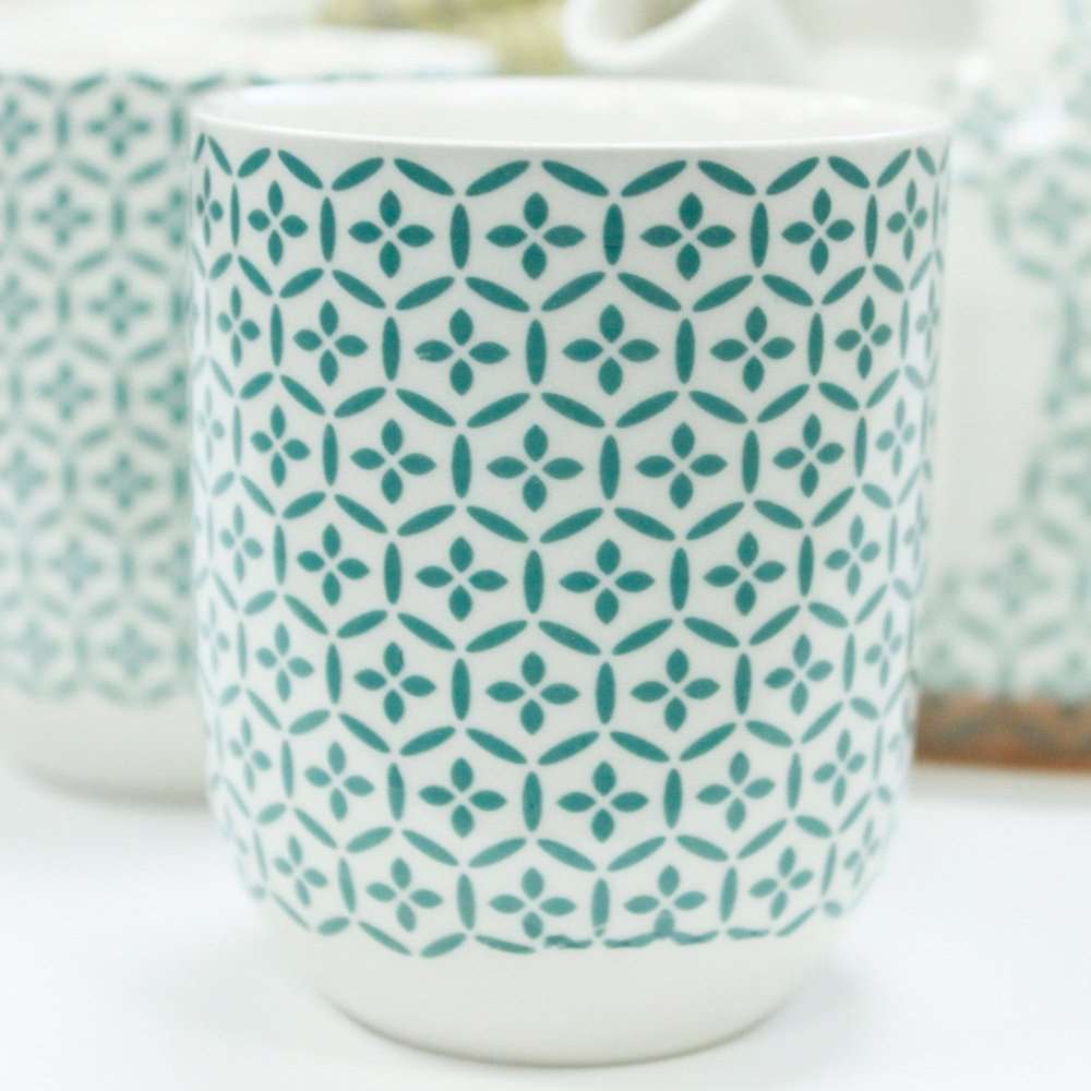Teekannen-Set "Mosaic" Grün Keramik Teekanne 