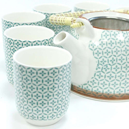 Teekannen-Set "Mosaic" Grün Keramik Teekanne 
