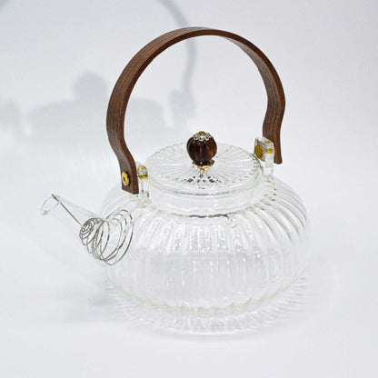 Glas-Teekanne - "Schwarze Perle" - 850ml