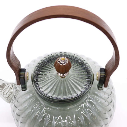 Glass-Teekanne Charcoal Ribbed Pearl - 950ml