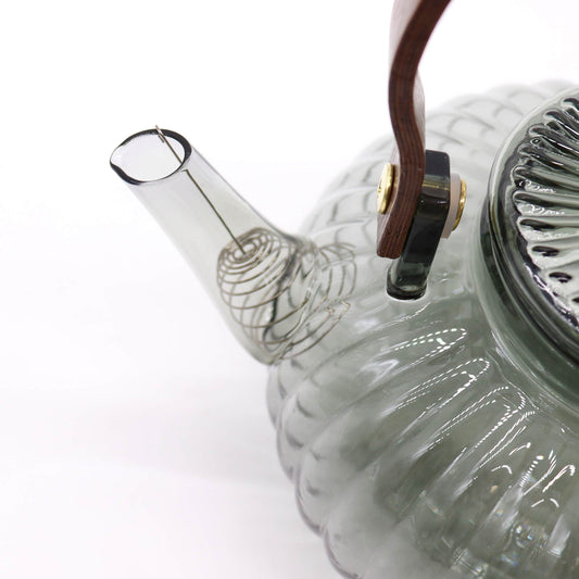 Glass-Teekanne Charcoal Ribbed Pearl - 950ml