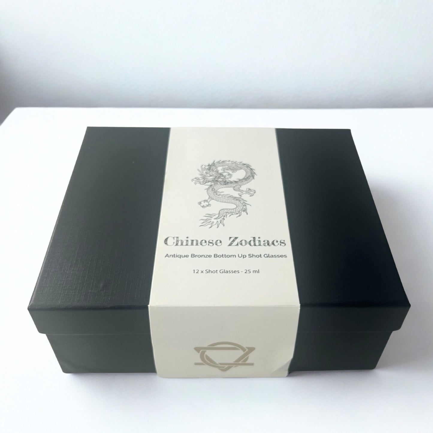 Shot Gläser Set – Antike Bronze mit 12 chinesischen Tierkreiszeichen