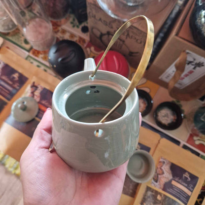 Kräutertee Jade Set - Kanne & Zwei Tassen