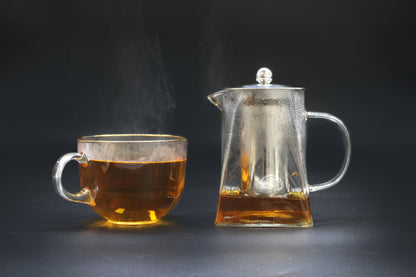 Glass-Teekanne mit Edelstahlsieb - Tower Shape - 750ml