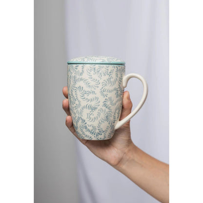 TRANQUILLO Tasse mit Teesieb RUSTIC blau 400ml