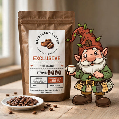 Exclusive Bio Kaffeebohnen – 100% Arabica, Hell bis Dunkel Geröstet | Grenzland-Genuss