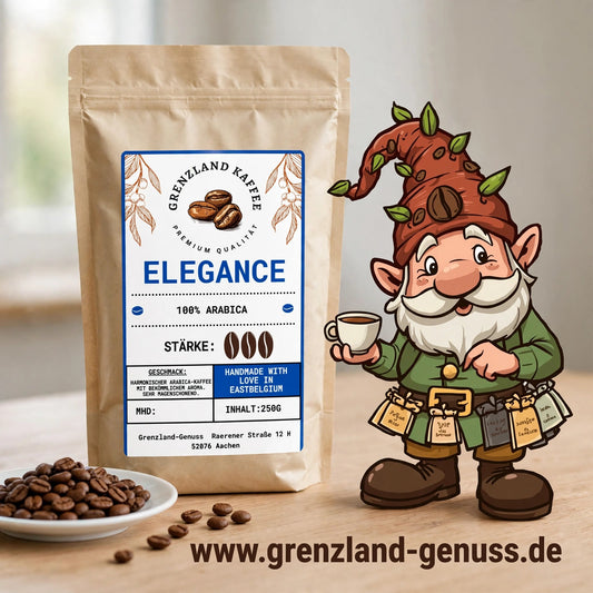 Elegance Bio Kaffeebohnen – Magenschonender Arabica | Grenzland-Genuss